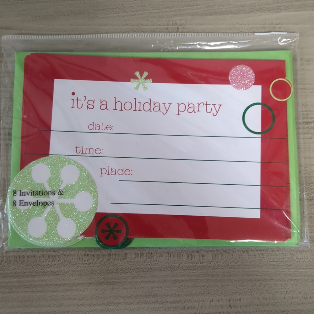 Target Holiday Party Invitations - Red and Green